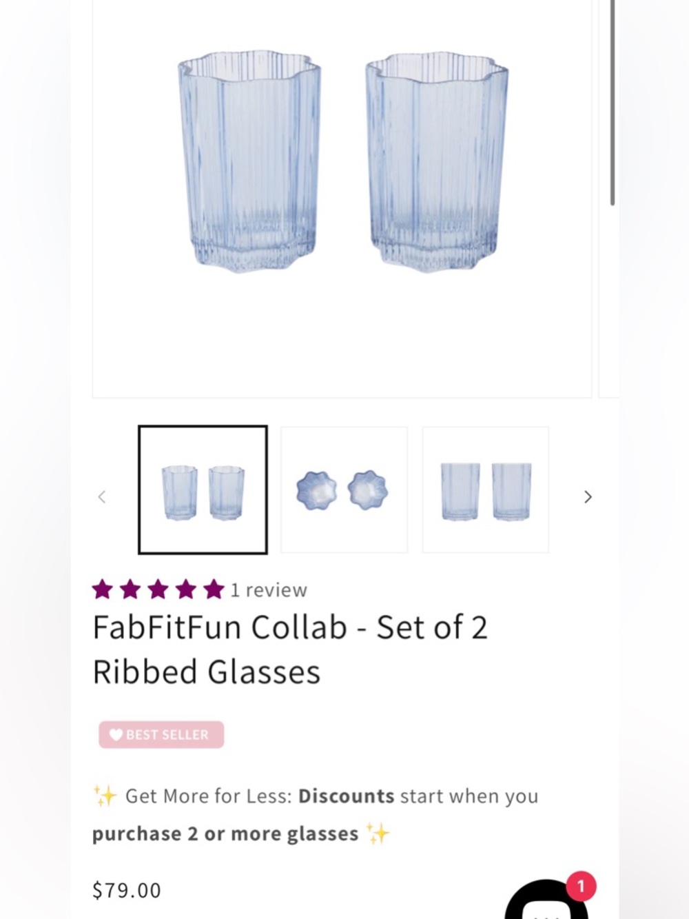 Ribbed glasses
